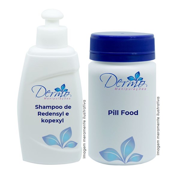 Combo - Shampoo de Redensyl e Kopexyl 100ml + Pill Food 120 Cápsulas